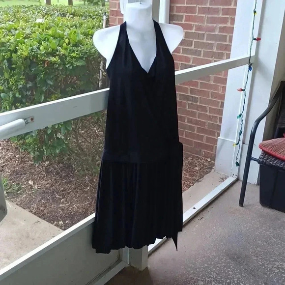 💙🌹Retro style dress with low waiste line and bow belt - Picture 16 of 17